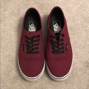 Dark red vans
